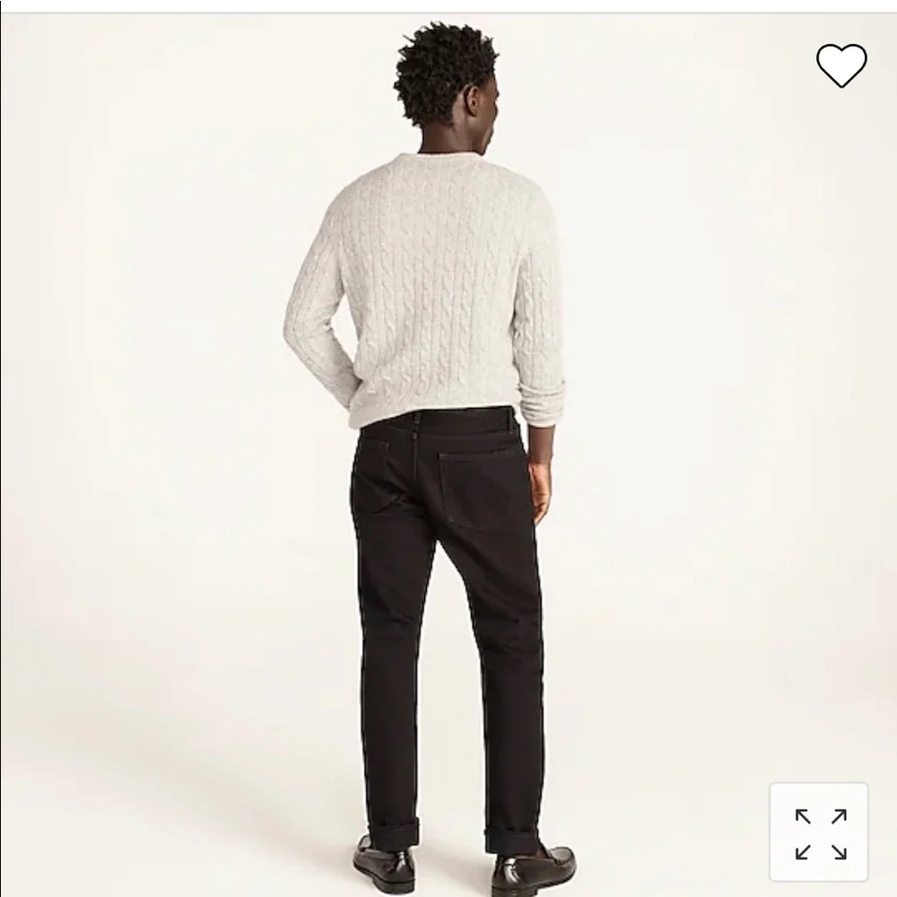 J CREW 770 Straight-fit jean in black  Size 31x30